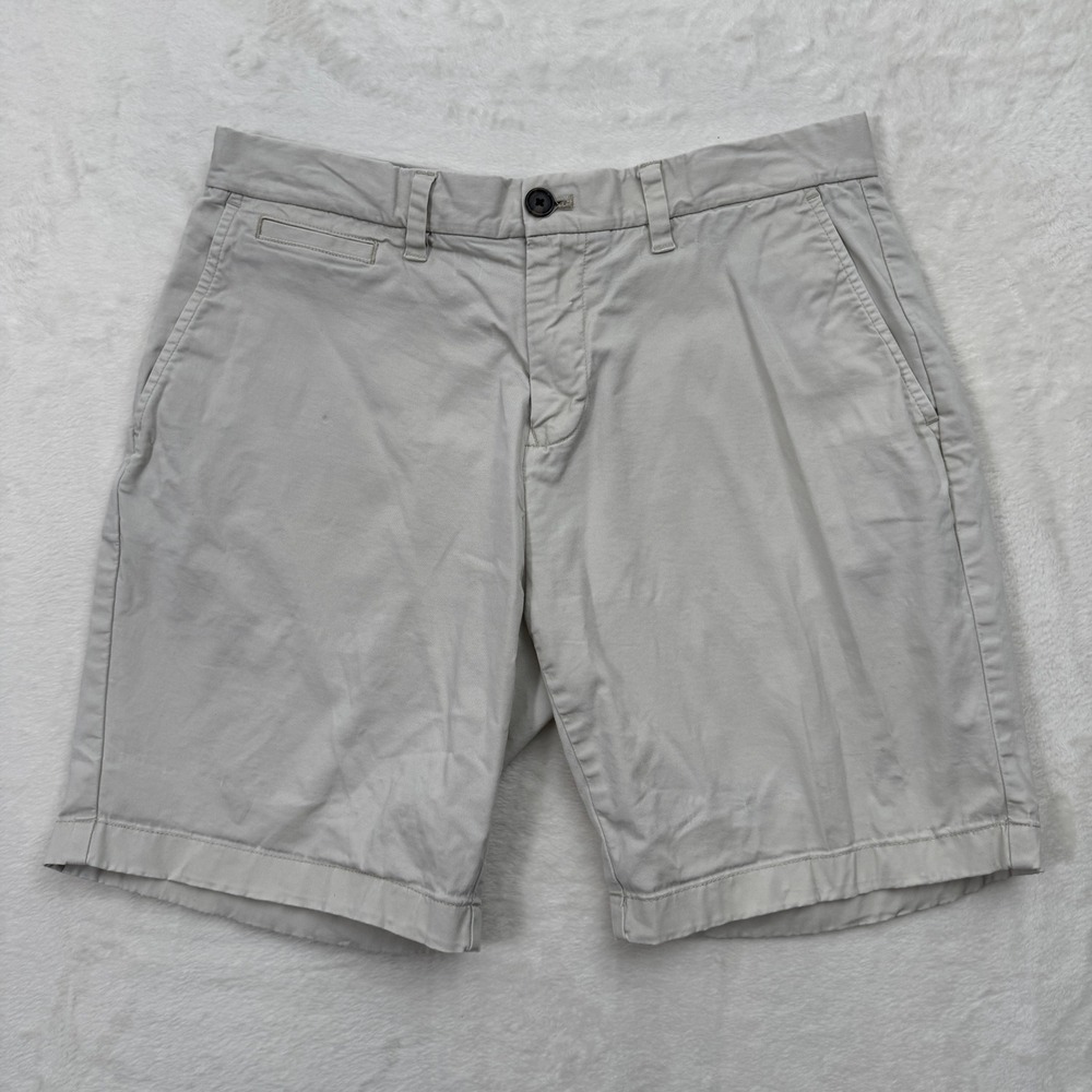 Tommy‎ Hilfiger Chino Shorts Mens 32 Gray Solid Cotton Stretch Casual Classic